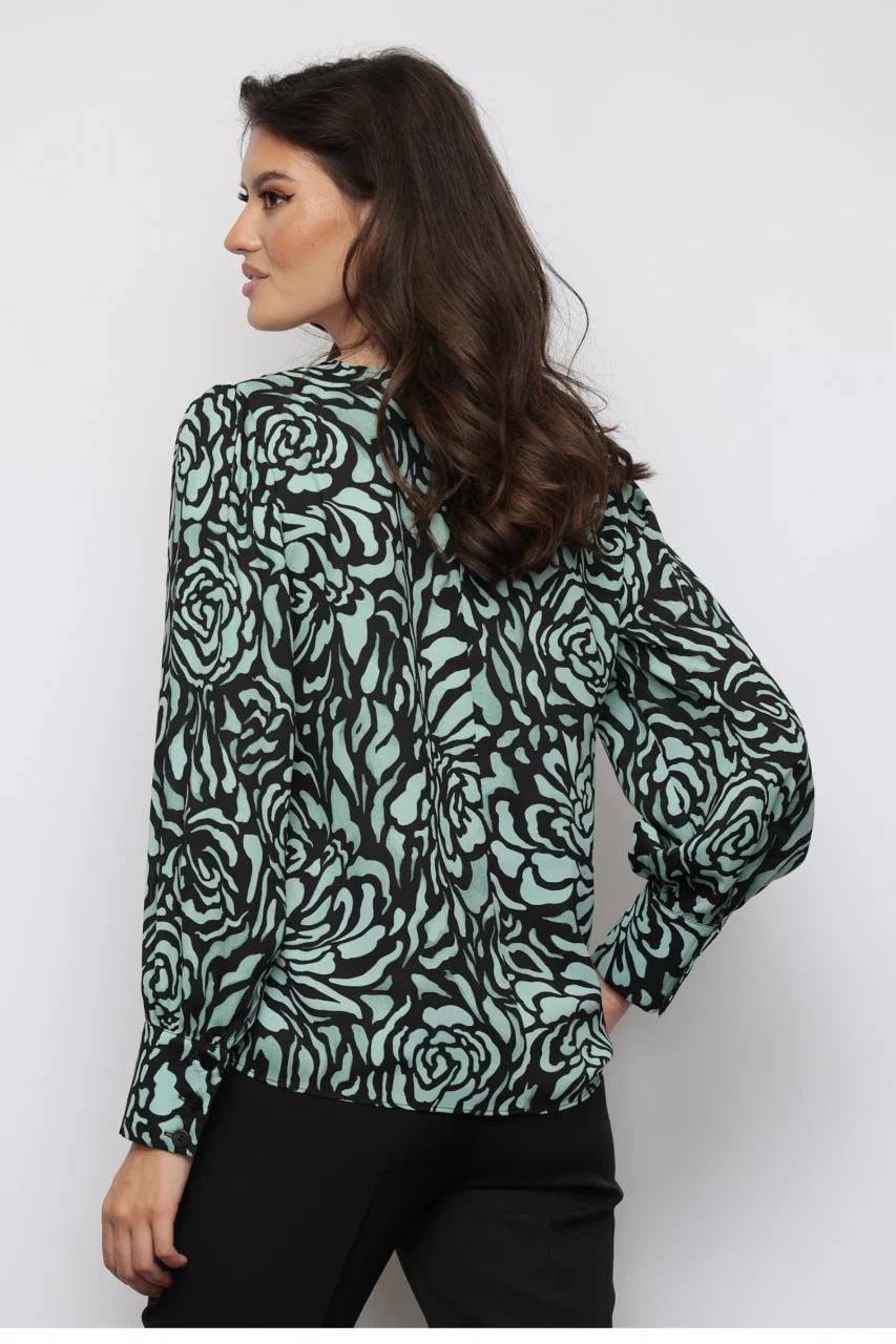 bluza-flora-verde-menta-din-voal-imprimat~7656
