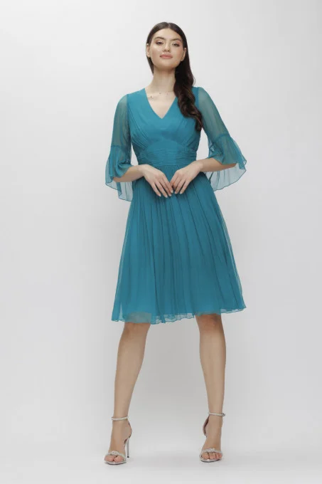 rochie-ariana-albastru-turquoise-din-matase-naturala~9391